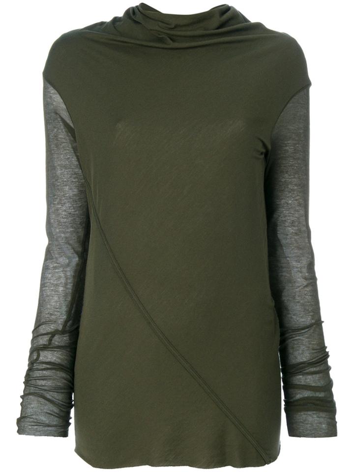 Rick Owens Lilies Bias Draped Top - Green