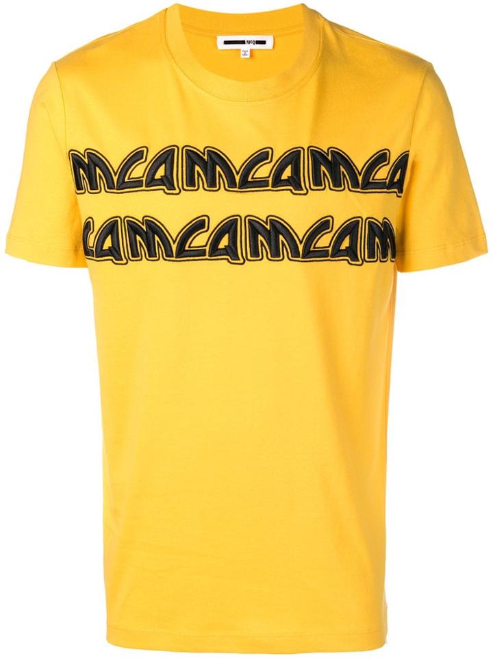 Mcq Alexander Mcqueen Embroidered Logo T-shirt - Yellow