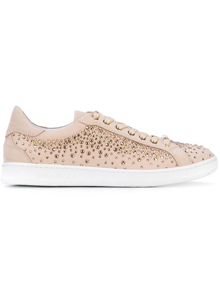 Baldinini Studded Lace-up Sneakers - Nude & Neutrals