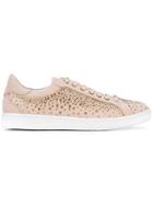 Baldinini Studded Lace-up Sneakers - Nude & Neutrals