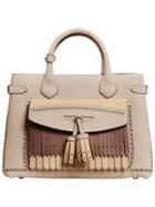 Burberry Banner Fringed Pocket Tote - Nude & Neutrals