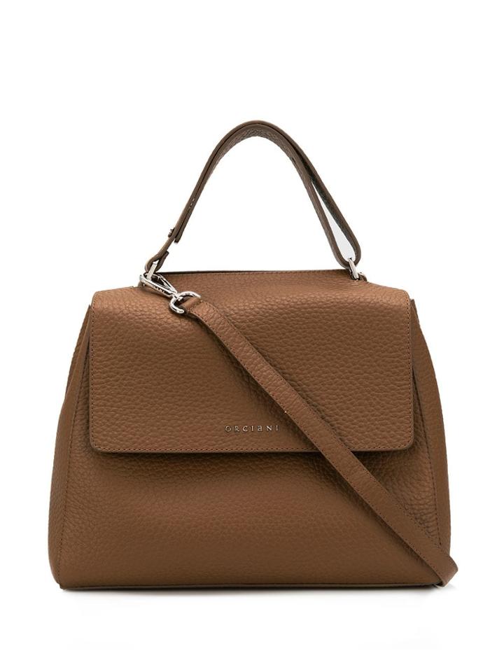 Orciani Top Handle Tote - Brown