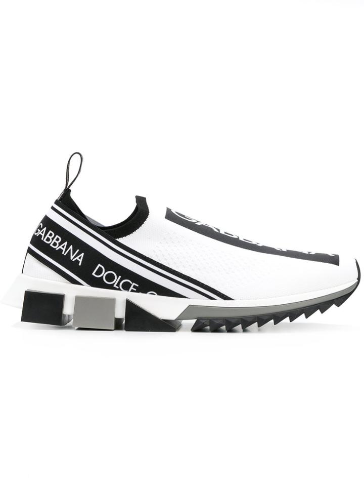 Dolce & Gabbana Branded Sorrento Sneakers - White