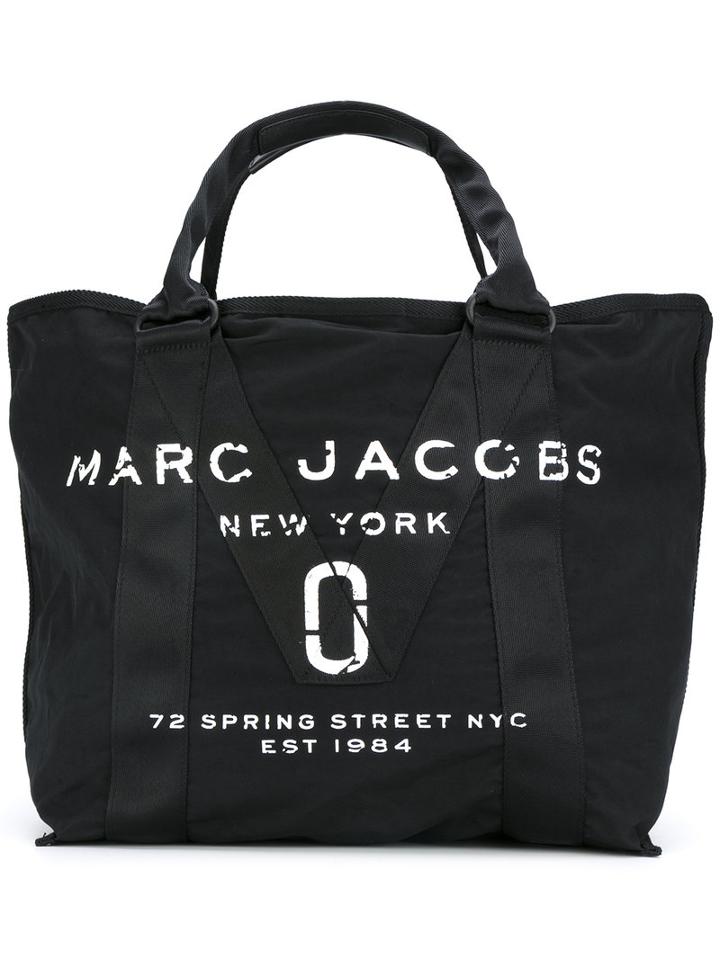 Marc Jacobs Logo Stitch Panel Tote, Women's, Black, Cotton