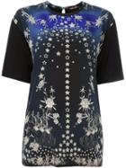 Roberto Cavalli Floral Print T-shirt, Women's, Size: 42, Black, Viscose/silk