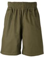 Comme Des Garçons Shirt - Elasticated Waistband Shorts - Men - Cotton - Xs, Green, Cotton
