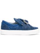 Chiara Ferragni Oversized Bow Slip-on Sneakers - Blue