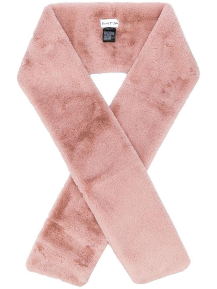 Stand Plain Long Scarf - Pink