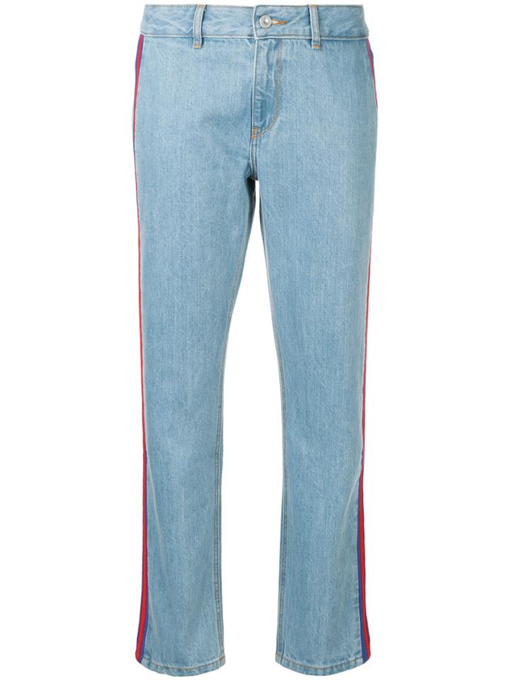 Être Cécile Rib Low Rise Slouch Jeans - Blue