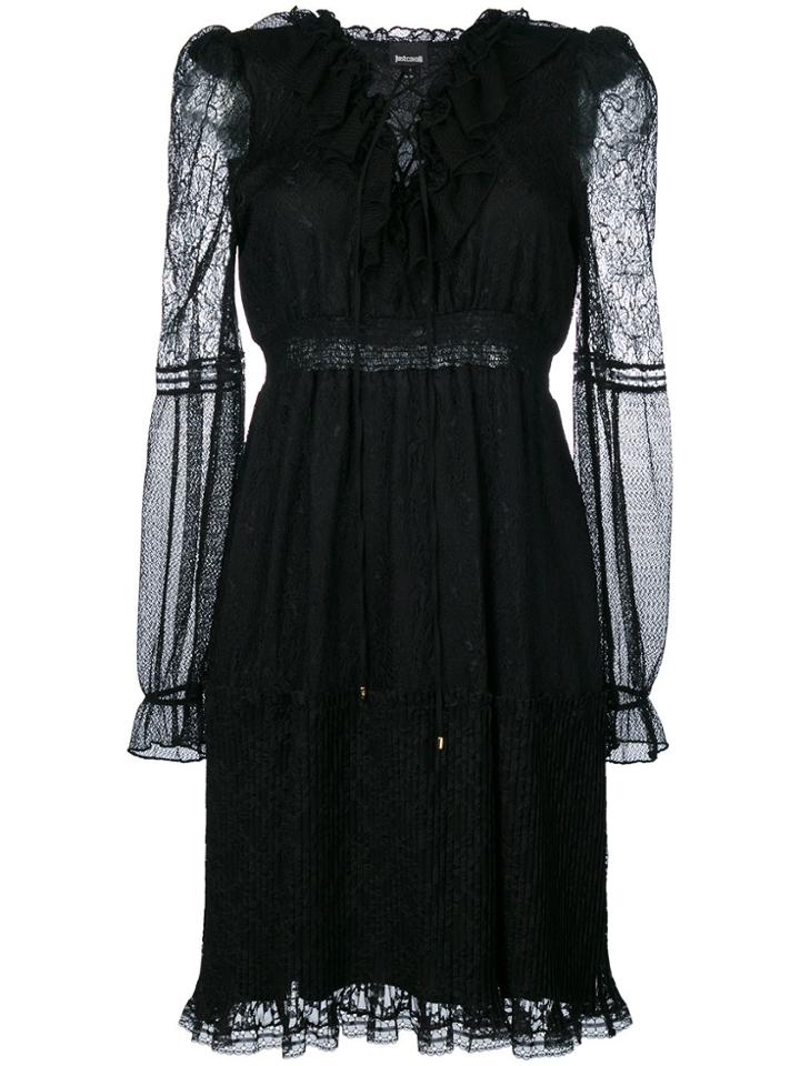 Just Cavalli Layered Mesh Dress - Black