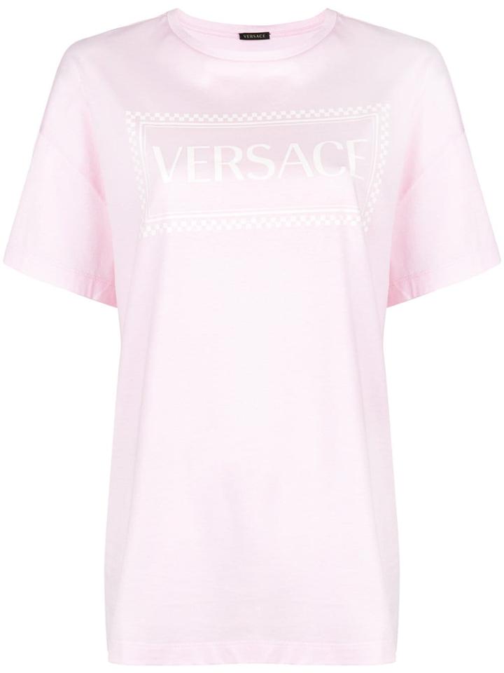 Versace Logo Printed T-shirt - Pink