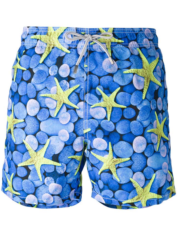 Mc2 Saint Barth - Gustavia Swim Shorts - Men - Polyamide/polyester/spandex/elastane - L, Blue, Polyamide/polyester/spandex/elastane