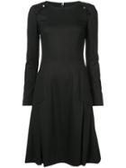 Carolina Herrera Long-sleeve Flared Dress - Black