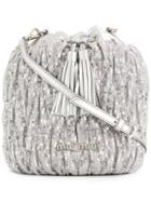 Miu Miu Sequin Bucket Bag - Silver