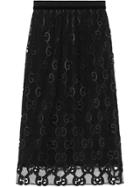 Gucci Gg Macramé Skirt - Black