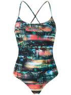 Lygia & Nanny - Printed Bodysuit - Women - Polyamide/spandex/elastane - 40, Women's, Blue, Polyamide/spandex/elastane