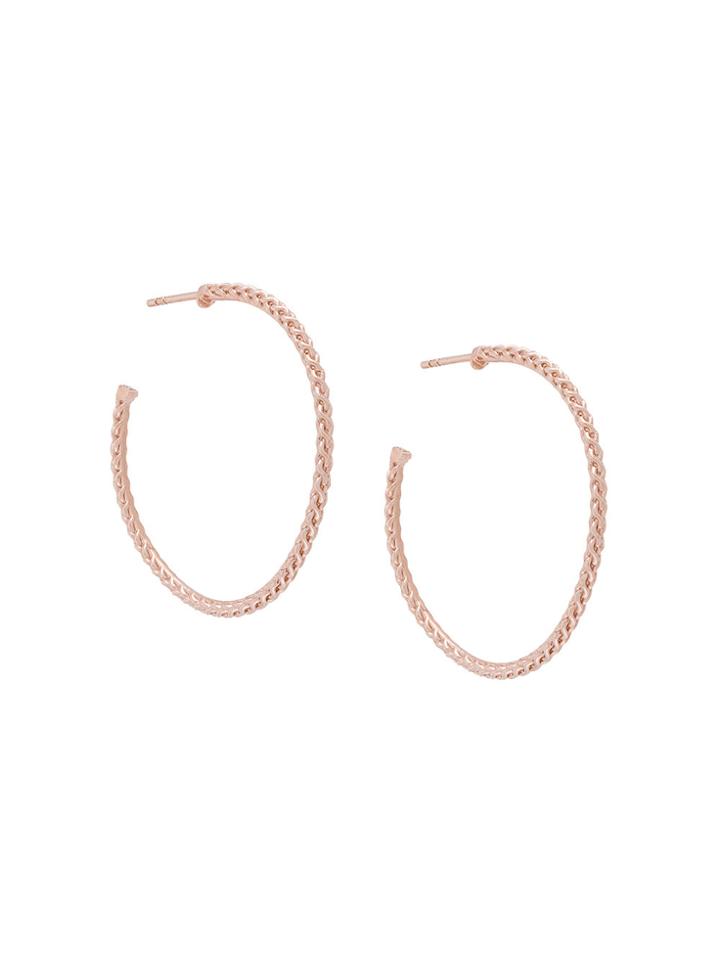 Astley Clarke Large Spiga Hoop Earrings - Metallic