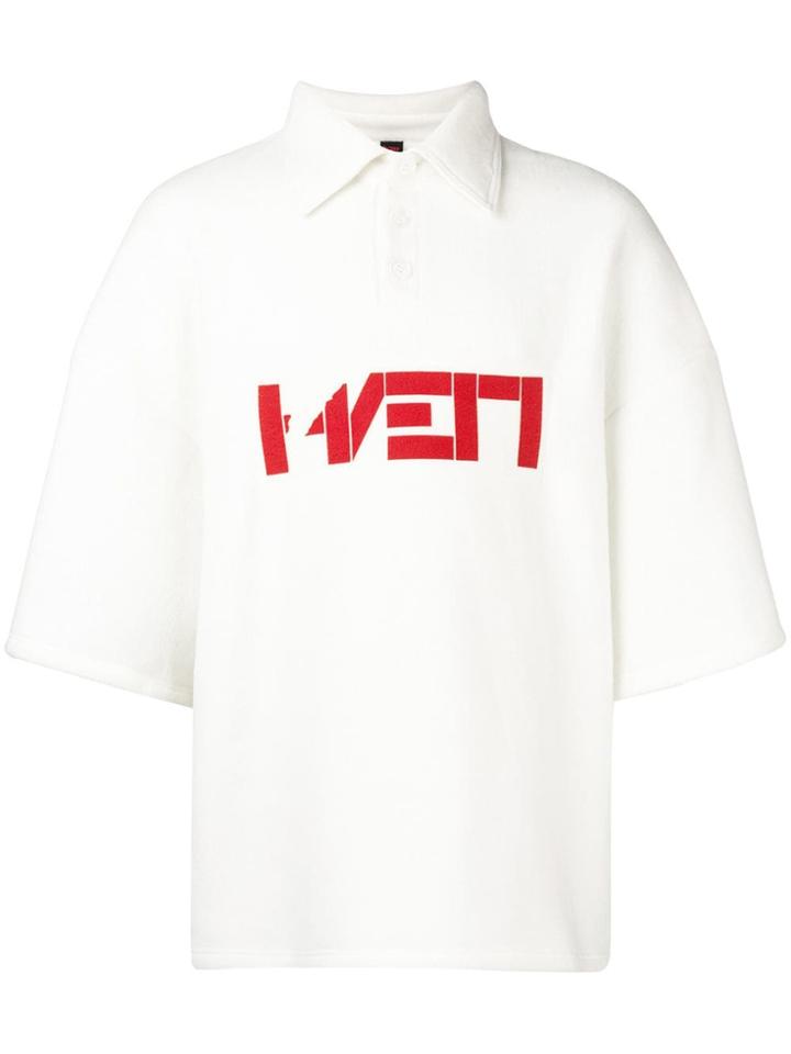 H Rv Rk Oversized Polo Shirt - White