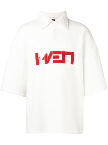 H Rv Rk Oversized Polo Shirt - White