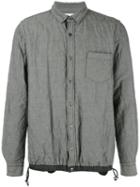 Sacai Quilted Shirt Jacket, Men's, Size: 4, Grey, Cotton/linen/flax/polyester