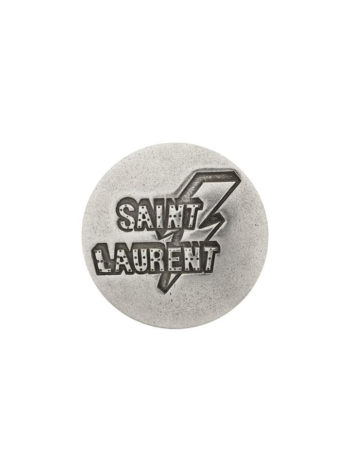 Saint Laurent Logo Round Badge - Metallic
