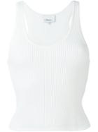 3.1 Phillip Lim Ribbed Knit Tank Top, Women's, Size: Small, White, Spandex/elastane/viscose/wool