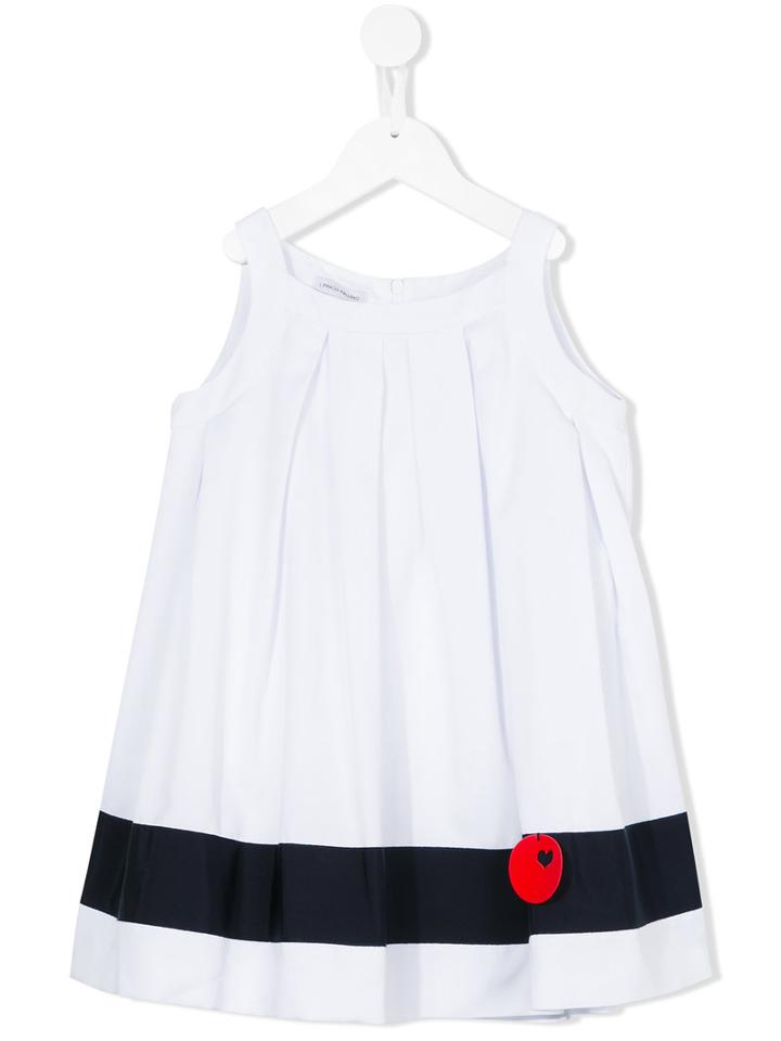 I Pinco Pallino - Contrast Striped Hem Dress - Kids - Cotton/polyester - 2 Yrs, Toddler Girl's, White