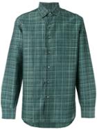 Brioni - Checked Shirt - Men - Cotton/linen/flax - Xl, Green, Cotton/linen/flax