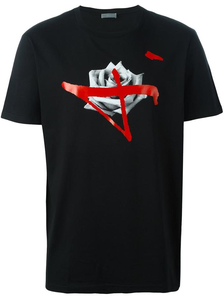 Dior Homme 'i' Print T-shirt, Men's, Size: Large, Black, Cotton
