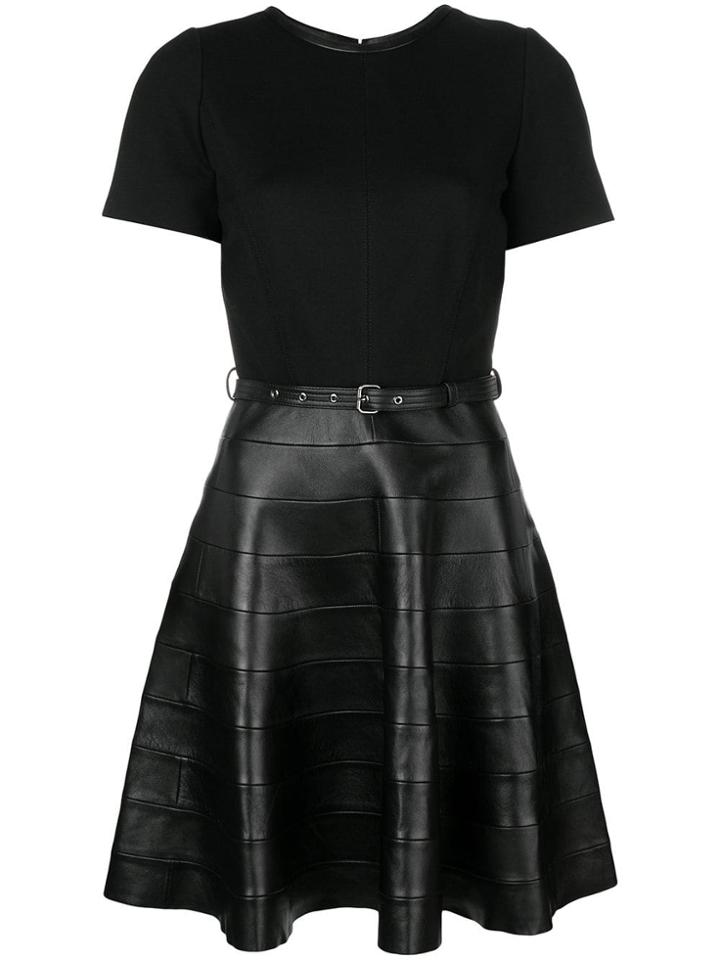 Karl Lagerfeld Belted Skater Dress - Black