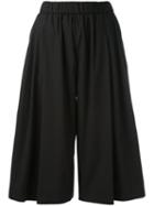 Fabiana Filippi Wide Leg Soft Short Trousers, Women's, Size: 44, Black, Cotton/spandex/elastane/polyester