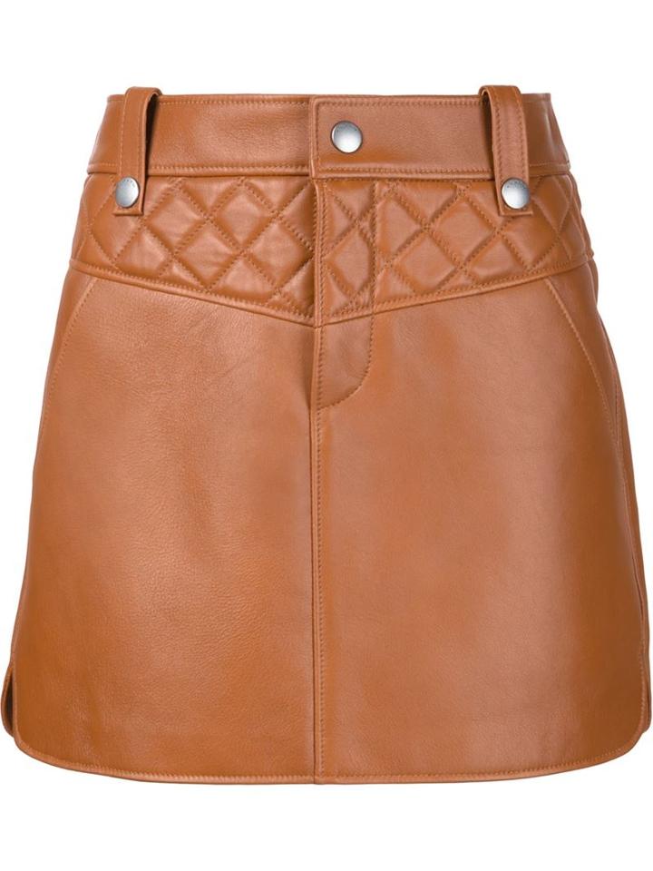 Coach Curved Hem Mini Skirt