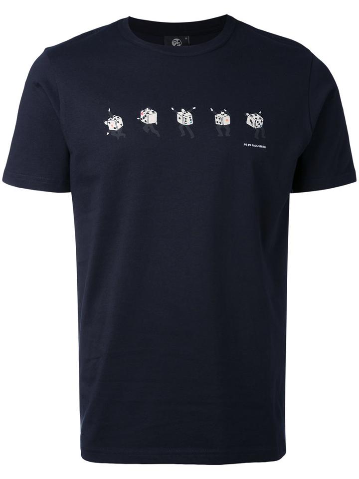 Ps By Paul Smith - Dices Print T-shirt - Men - Cotton - S, Blue, Cotton