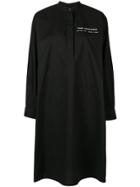 Mm6 Maison Margiela Oversized Mandarin Collar Shirt Dress - Black