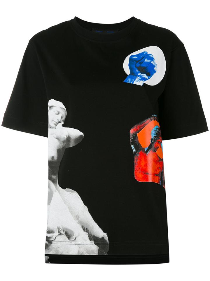 Proenza Schouler - Graphic Sculpture Print T-shirt - Women - Cotton - S, Black, Cotton