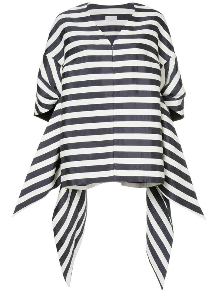 Delpozo Oversized Striped Coat - Blue