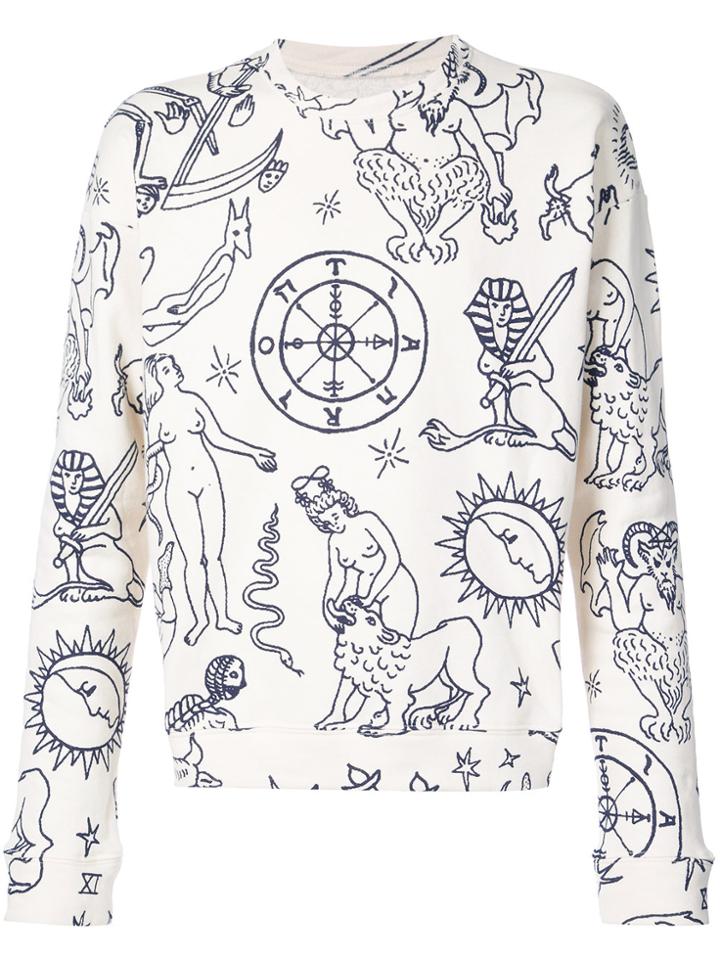 The Elder Statesman Printed Sweatshirt - White