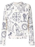 The Elder Statesman Printed Sweatshirt - White
