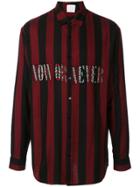 Alchemist Slogan Embroidered Stripe Shirt