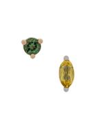 Delfina Delettrez 18kt Gold Dots Solitaire Yellow Beryllium And Green