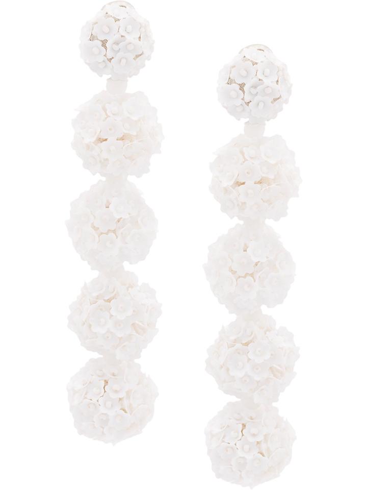 Sachin & Babi Fleur Bouquet Earrings - White