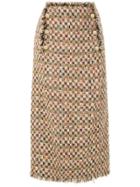 Nk Frayed Mid Skirt - Multicolour