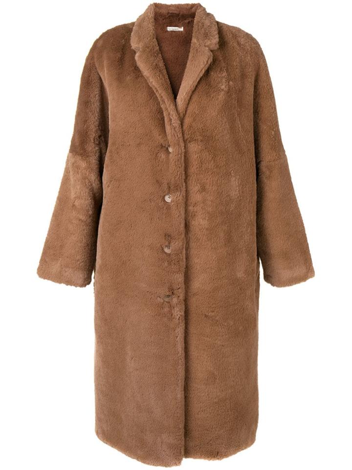 Mes Demoiselles Faux Shearling Coat - Brown