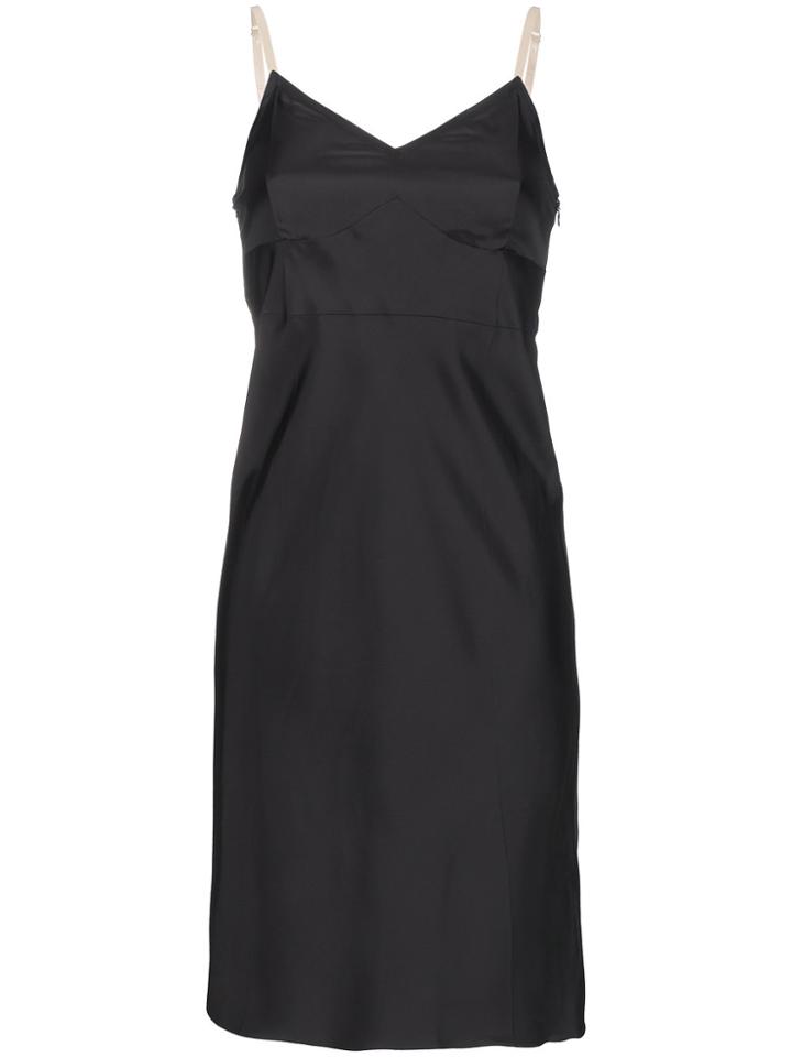 Helmut Lang Matte Slip Dress - Black