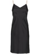 Helmut Lang Matte Slip Dress - Black