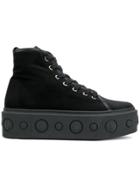 Versus Embossed Flatform Hi-tops - Black