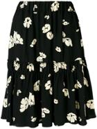 A.p.c. Floral A-line Skirt - Black