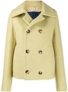 Marni Oversized Wool Collar Jacket - Yellow
