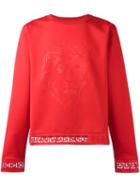 Versus Lion Print Sweatshirt, Men's, Size: Small, Red, Polyester/spandex/elastane