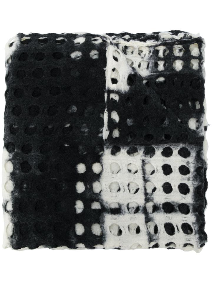 Faliero Sarti Geometric Pattern Scarf - Black